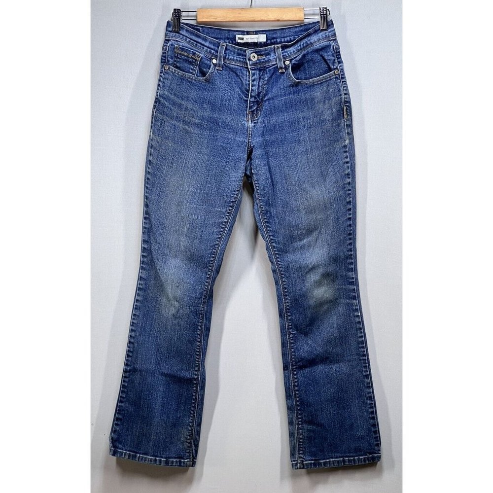 Levis 515 Jeans Women 8 Short Boot Cut Denim Mid Rise Pants Ladies Faded
